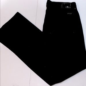 7 For All Mankind Black Wide Bootcut Jeans